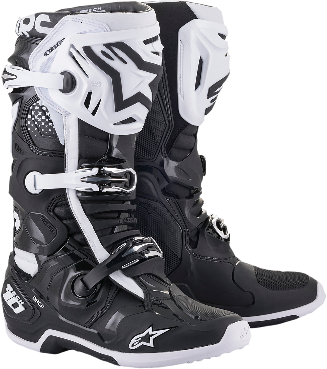 Alpinestars ブーツ ブラック/ホワイト ALPINESTARS 2010020-12-11 Tech 10 Boots - Black/White US 11 / EU 45.5