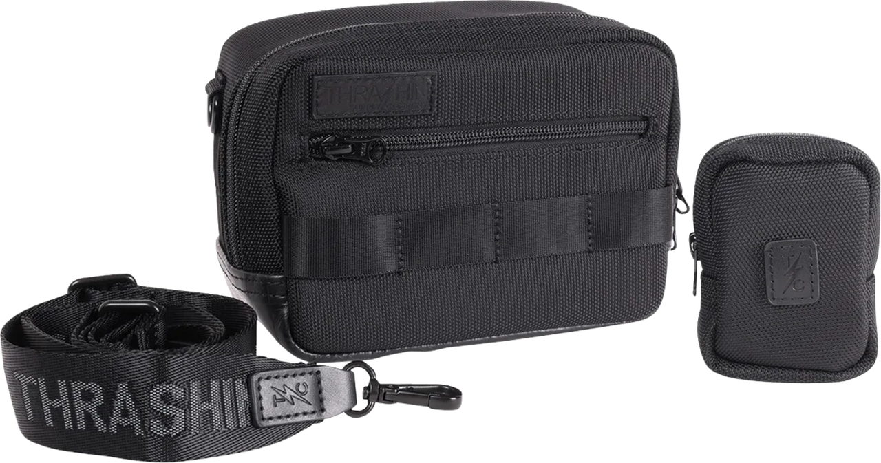 THRASHIN SUPPLY CO. THB-0037 Crossbody Handlebar Bag - Black/Pink |