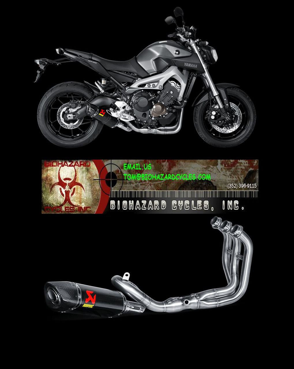 Akrapovic S-Y9R2-Afc Complete Full Exhaust System Akrapovic S-Y9R2-Afc Complete Full Exhaust System