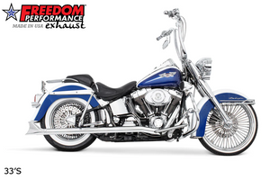 Freedom Performance HD00203 33" Sharktail CHROME True Dual Exhaust System 07-17 Freedom Performance HD00203 33" Sharktail CHROME True Dual Exhaust System 07-17