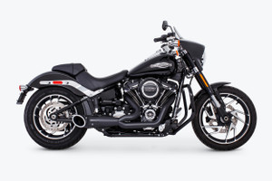 Freedom HD00810 Black Turnout Exhaust Sidedump 2-1 2:1 M8 Softail 18-24 Freedom HD00810 Black Turnout Exhaust Sidedump 2-1 2:1 M8 Softail 18-24