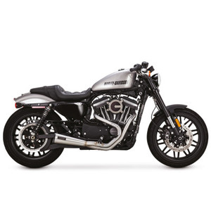 Vance 27637 Brushed Stainless Upsweep 2-into-1 04-22 HARLEY XL