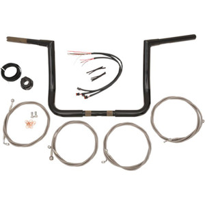 LA CHOPPERS LA-7361KT3-12B Black 12 in. Bagger 1 1/4" Ape Hanger Handlebar Kit W/ABS LA CHOPPERS LA-7361KT3-12B Black 12 in. Bagger 1 1/4" Ape Hanger Handlebar Kit W/ABS