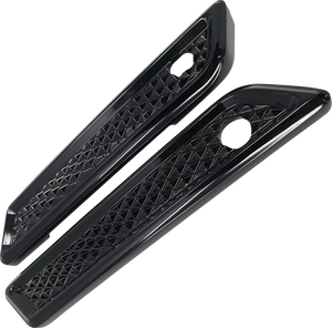COVINGTONS CUSTOMS C3010-B BLACK DIAMOND SADDLEBAG BAG HINGE COVERS COVINGTONS CUSTOMS C3010-B BLACK DIAMOND SADDLEBAG BAG HINGE COVERS
