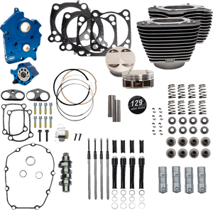 S&S 310-1225 129" Big Bore Kit chain cam black highlight Oil cooled M8 S&S 310-1225 129" Big Bore Kit chain cam black highlight Oil cooled M8