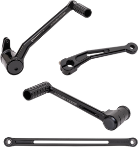 Arlen Ness 420-103 Black SpeedLiner Solo Toe Foot Control Kit fl touring