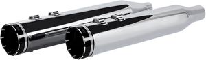 KHROME WERKS 202735 4.5" HP-Plus Tracer Chrome Slip On Mufflers FL 17-23 KHROME WERKS 202735 4.5" HP-Plus Tracer Chrome Slip On Mufflers FL 17-23