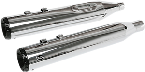 S&S 550-0991 4.5" Chrome GNX slip-on exhaust mufflers fl m8 17-23 S&S 550-0991 4.5" Chrome GNX slip-on exhaust mufflers fl m8 17-23