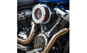 Feuling 5432 BA Clear Cover Raw w Red Air Filter M8 17-24 Feuling 5432 BA Clear Cover Raw w Red Air Filter M8 17-24