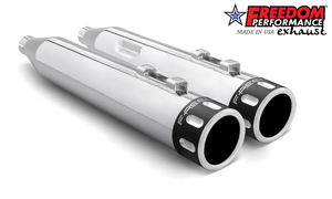 Freedom Performance HD01338 Chromeᅠ4" Eagle Slip-on Exhaust Mufflers FL m8 Touring Road street electra GLide 18-24 Freedom Performance HD01338 Chromeᅠ4" Eagle Slip-on Exhaust Mufflers FL m8 Touring Road street electra GLide 18-24