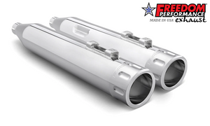 Freedom Performance HD01337 Chromeᅠ4" Eagle Slip-on Exhaust Mufflers FL m8 Touring Road street electra GLide 18-24 Freedom Performance HD01337 Chromeᅠ4" Eagle Slip-on Exhaust Mufflers FL m8 Touring Road street electra GLide 18-24