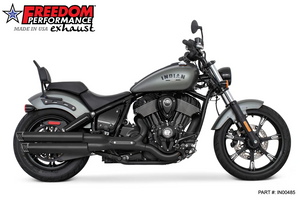 Freedom FPE IN00485 Black 3.25" Race Slip-on Exhaust Mufflers Chief 21-24 Freedom FPE IN00485 Black 3.25" Race Slip-on Exhaust Mufflers Chief 21-24