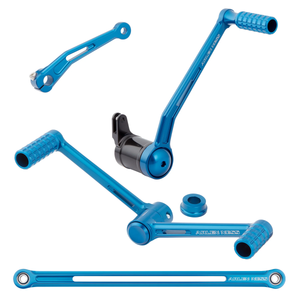 Arlen Ness 420-132 Blue Speedliner Heel & Toe Foot Control Kit 08-24 FL Touring