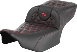 Saddlemen 823-07-18404 Roadsofa Extended Reach Seat  Lattice Red Stitch FLTR FLHX 23-24 Saddlemen 823-07-18404 Roadsofa Extended Reach Seat  Lattice Red Stitch FLTR FLHX 23-24