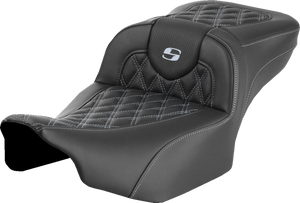 Saddlemen 823-07-18405 Roadsofa Extended Reach Seat Silver Lattice Stitch FLTR FLHX 23-24 Saddlemen 823-07-18405 Roadsofa Extended Reach Seat Silver Lattice Stitch FLTR FLHX 23-24