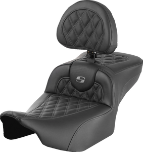Saddlemen 823-07-184B2 Roadsofa Backrest Extended Reach Seat Gray Lattice Stitch FLTR FLHX 23-24 Saddlemen 823-07-184B2 Roadsofa Backrest Extended Reach Seat Gray Lattice Stitch FLTR FLHX 23-24
