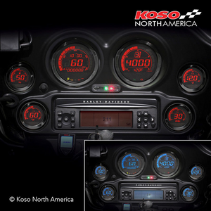 Koso BA050907 HD-02 |6 pieces Gauge kit (black bezel) 04-13 FL glides Koso BA050907 HD-02 |6 pieces Gauge kit (black bezel) 04-13 FL glides