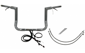 Fat Baggers 601212 EZ Install Wired Handlebars 1-1/2" Flat Top 12" Chrome Fat Baggers 601212 EZ Install Wired Handlebars 1-1/2" Flat Top 12" Chrome