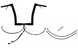 Fat Baggers 601314-B EZ Install Wired Handlebars 1-1/2" Flat Top 14" Black Fat Baggers 601314-B EZ Install Wired Handlebars 1-1/2" Flat Top 14" Black