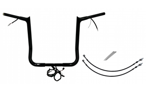 Fat Baggers 902216-B EZ Install Wired Handlebars 1-1/4" Pointed Top 16" Black Fat Baggers 902216-B EZ Install Wired Handlebars 1-1/4" Pointed Top 16" Black