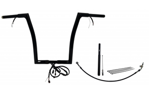 Fat Baggers 712916-B EZ Install Wired Handlebars 1-1/4" Flat Top 16" Black Fat Baggers 712916-B EZ Install Wired Handlebars 1-1/4" Flat Top 16" Black