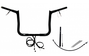 Fat Baggers 912012-B EZ Install Wired Handlebars 1-1/4" Pointed Top 12" Black Fat Baggers 912012-B EZ Install Wired Handlebars 1-1/4" Pointed Top 12" Black