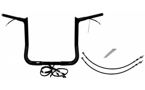 Fat Baggers 902214-B EZ Install Wired Handlebars 1-1/4" Pointed Top 14" Black Fat Baggers 902214-B EZ Install Wired Handlebars 1-1/4" Pointed Top 14" Black