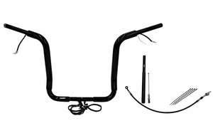 Fat Baggers 812416-B EZ Install Wired Handlebars 1-1/2" Round Top 16" Black Fat Baggers 812416-B EZ Install Wired Handlebars 1-1/2" Round Top 16" Black