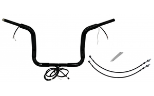 Fat Baggers 801512-B EZ Install Wired Handlebars 1-1/2" Round Top 12" Black Fat Baggers 801512-B EZ Install Wired Handlebars 1-1/2" Round Top 12" Black