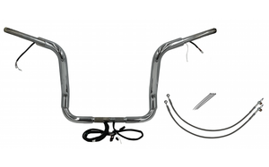 Fat Baggers 801514 EZ Install Wired Handlebars 1-1/2" Round Top 14" Chrome Fat Baggers 801514 EZ Install Wired Handlebars 1-1/2" Round Top 14" Chrome