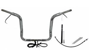 Fat Baggers 812414 EZ Install Wired Handlebars 1-1/2" Round Top 14" Chrome Fat Baggers 812414 EZ Install Wired Handlebars 1-1/2" Round Top 14" Chrome