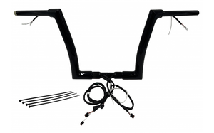 Fat Baggers 601312-B EZ Install Wired Handlebars 1-1/2" Flat Top 12" Black Fat Baggers 601312-B EZ Install Wired Handlebars 1-1/2" Flat Top 12" Black