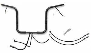 Fat Baggers 901514-B EZ Install Wired Handlebars 1-1/4" Round Top 14" Black Fat Baggers 901514-B EZ Install Wired Handlebars 1-1/4" Round Top 14" Black