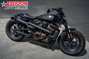 Freedom HD02304 2:1 Black High Mount Turnout Full Exhaust Sportster S 21-25 Freedom HD02304 2:1 Black High Mount Turnout Full Exhaust Sportster S 21-25