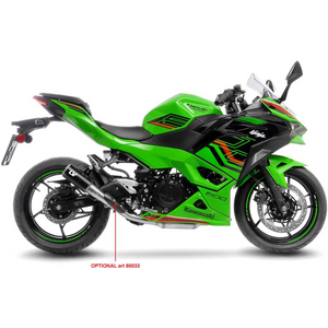 LeoVince 15400BU LV Corsa Black Slip-On Exhaust Ninja 400 500 18-24 LeoVince 15400BU LV Corsa Black Slip-On Exhaust Ninja 400 500 18-24