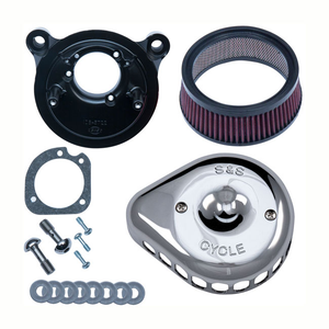 S&S 170-0441 Chrome Mini Teardrop Stealth Air Cleaner Kit 01-17 Softail FL Touring S&S 170-0441 Chrome Mini Teardrop Stealth Air Cleaner Kit 01-17 Softail FL Touring