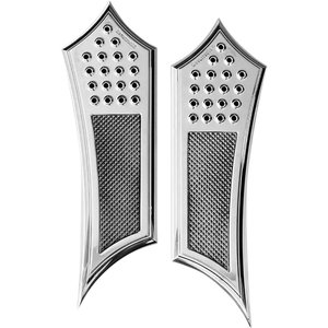 Accutronix FBF01-KDIC Front Floorboards chrome knurled Accutronix FBF01-KDIC Front Floorboards chrome knurled