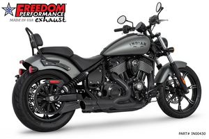 Freedom IN00430 2:1 Pitch Black Fluted Combat 4.5" shorty exhaust 21-25ᅠ Chief Super Bobber Sport Freedom IN00430 2:1 Pitch Black Fluted Combat 4.5" shorty exhaust 21-25ᅠ Chief Super Bobber Sport