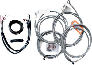 La Choppers 18-22" Stainless Braided Handlebar wire / cable / brake kit  LA-8053KT2-19 La Choppers 18-22" Stainless Braided Handlebar wire / cable / brake kit  LA-8053KT2-19