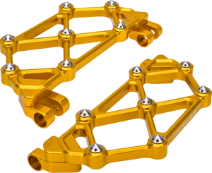 Arlen Ness 410-048 Gold Diamond Mini Floorboards 99-25 FL Touring  Bagger