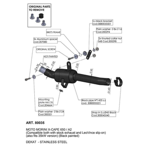 Leovince 80035 CAT ELIMINATOR (LINK PIPE) for MOTO MORINI X-CAPE 650/A2 2021 - 2023 Leovince 80035 CAT ELIMINATOR (LINK PIPE) for MOTO MORINI X-CAPE 650/A2 2021 - 2023