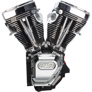 S&S 310-0737A T143 Long Block Engine - Wrinkle Black and Chrome - Touring | Dyna S&S 310-0737A T143 Long Block Engine - Wrinkle Black and Chrome - Touring | Dyna