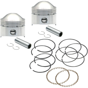 S&S 106-5519 Piston Kit 80" Stock Big Twin - High Compression - 80" Stock Motor - Standard S&S 106-5519 Piston Kit 80" Stock Big Twin - High Compression - 80" Stock Motor - Standard