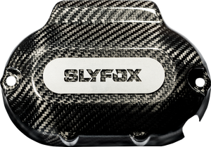 Slyfox 12059G Carbon Fiber CF Transmission Cover M8 FL Road & Street Glide 17-25 Slyfox 12059G Carbon Fiber CF Transmission Cover M8 FL Road & Street Glide 17-25