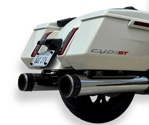 TAB Performance Chrome Redline Performance 4.5" Slip-On Exhaust Mufflers FL M8 17-25 TAB Performance Chrome Redline Performance 4.5" Slip-On Exhaust Mufflers FL M8 17-25