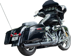 S&S 550-1139 Black 2:1 2into1 Swindler Exhaust 4" Muffler 17-25 FL Touring Glide S&S 550-1139 Black 2:1 2into1 Swindler Exhaust 4" Muffler 17-25 FL Touring Glide