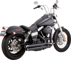 Vance  47958 Black Big Shots Staggered Exhaust  06-09 Dyna