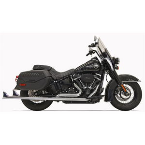 Clearance Bassani 1S76E-36 Chrome 36" Fishtail Exhaust 18-24 M8 Softail