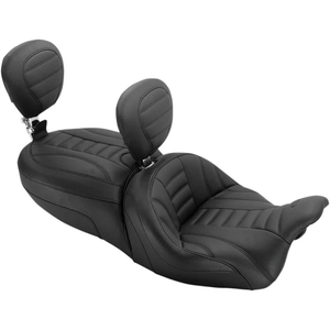 Mustang 79595 One-Piece Vintage 2-Up Touring Seat - Freewheeler Vintage Seat - w/ Driver or Passenger Backrest Mustang 79595 One-Piece Vintage 2-Up Touring Seat - Freewheeler Vintage Seat - w/ Driver or Passenger Backrest