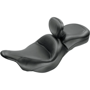Mustang 79631 Vintage Wide Touring Seat With Driver Backrest Seat - Vintage - Wide - Touring - With Driver Backrest - One-Piece - Smooth - Black - Vulcan Mustang 79631 Vintage Wide Touring Seat With Driver Backrest Seat - Vintage - Wide - Touring - With Driver Backrest - One-Piece - Smooth - Black - Vulcan